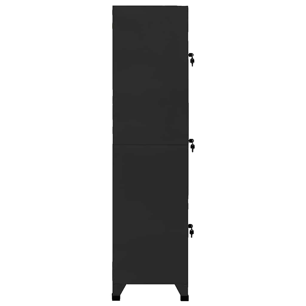 Vidaxl lockerkast 38x45x180 cm staal zwart
