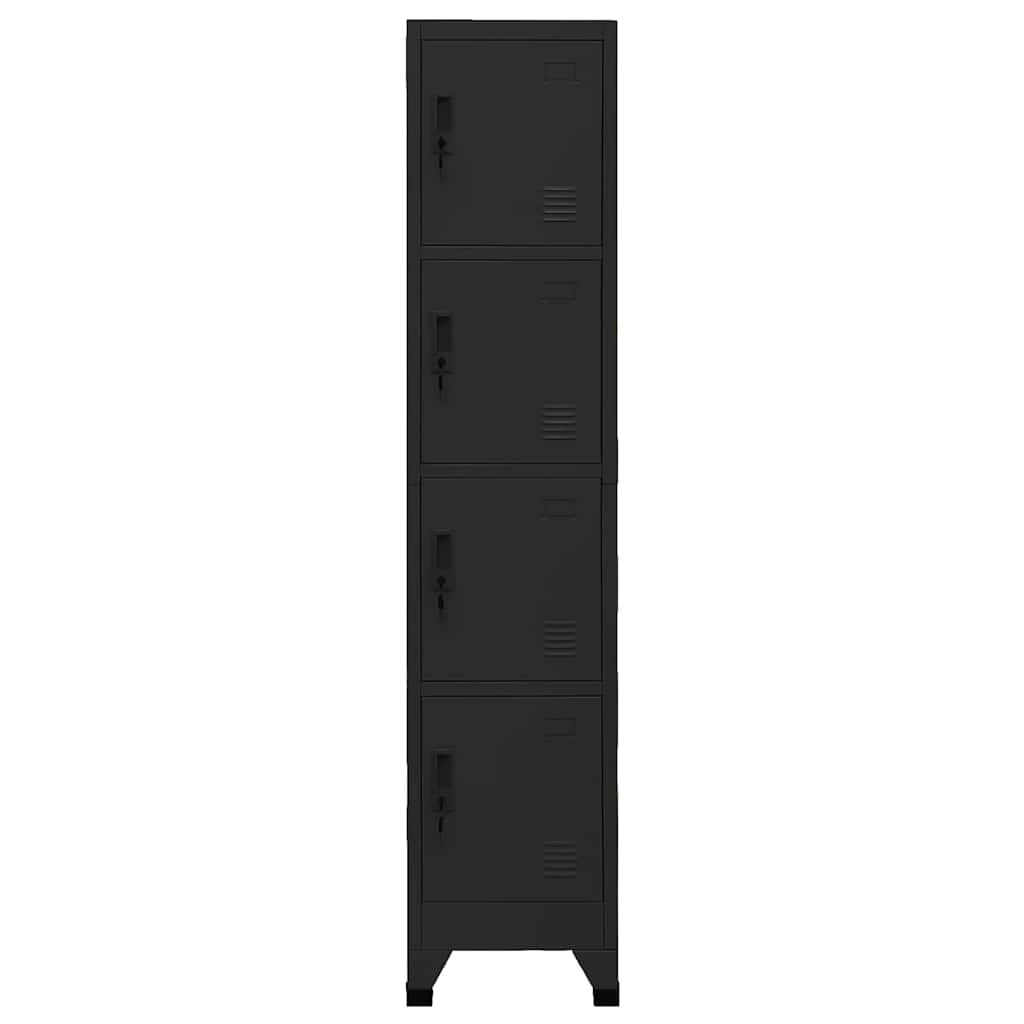 Vidaxl lockerkast 38x45x180 cm staal zwart