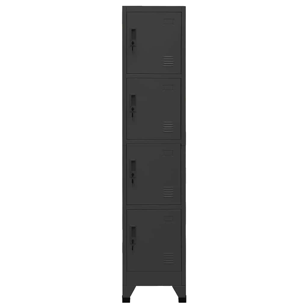 Vidaxl lockerkast 38x45x180 cm staal antracietkleurig