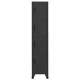 Vidaxl lockerkast 38x45x180 cm staal antracietkleurig