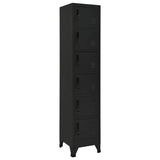Vidaxl lockerkast 38x40x180 cm staal zwart