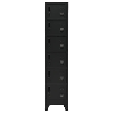 Vidaxl lockerkast 38x40x180 cm staal zwart