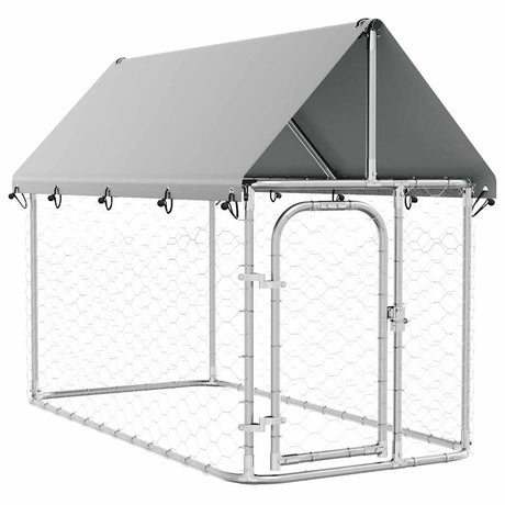 VIDAXL -Hundezwinger für außen mit Dach 200x100x150 cm