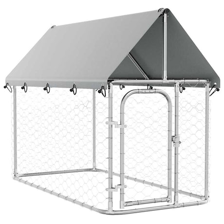 VIDAXL -Hundezwinger für außen mit Dach 200x100x150 cm