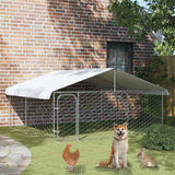 VIDAXL -Hundezwinger mit Dach 300x300x150 cm