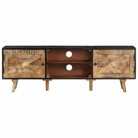 Vidaxl tv-meubel 140x30x46 cm ruw mangohout en massief acaciahout