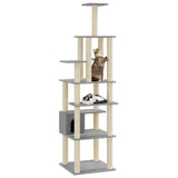 Vidaxl Cat Scraping Post mit Sisal -Kratzern 183 cm hellgrau