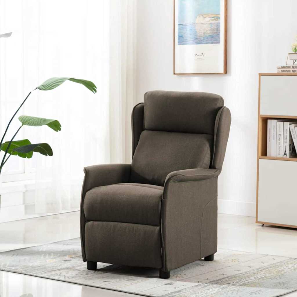Vidaxl ligstoel taupe 66.5 x 94 x 101.5 cm polyester