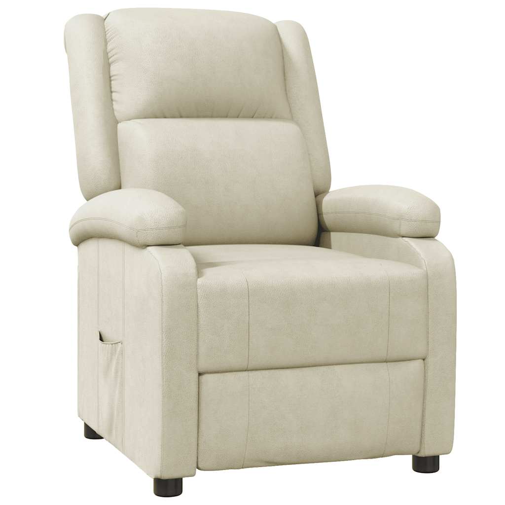 Vidaxl fauteuil verstelbaar kunstleer wit
