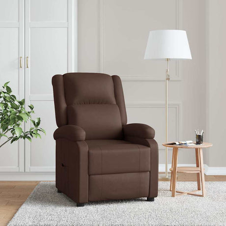 Vidaxl fauteuil verstelbaar kunstleer bruin