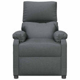 Vidaxl fauteuil verstelbaar stof donkergrijs