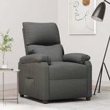 Vidaxl fauteuil verstelbaar stof donkergrijs