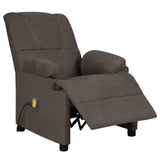 Vidaxl massagestoel microvezelstof donkergrijs