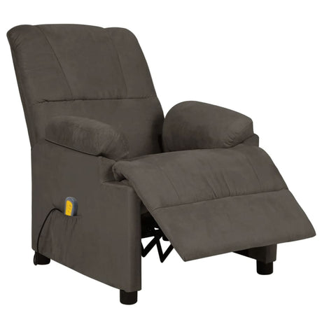 Vidaxl massagestoel microvezelstof donkergrijs