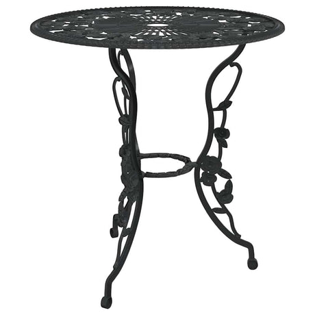 Vidaxl 3-delige bistroset gietaluminium zwart