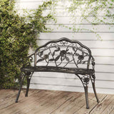 Vidaxl tuinbank 100 cm gietaluminium zwart