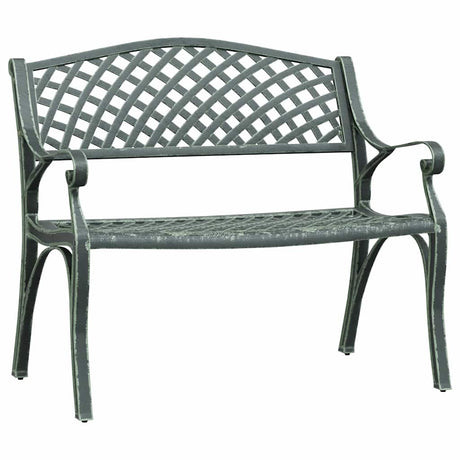Vidaxl tuinbank 102 cm gietaluminium groen