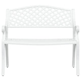 Vidaxl tuinbank 102 cm gietaluminium wit