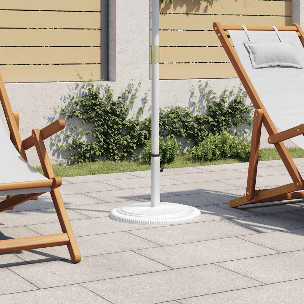 VidaXL Sonnenschirmständer 45x45x30 cm Gusseisen weiß