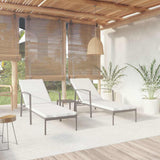 Vidaxl ligbedden 2 st met tafel poly rattan zwart