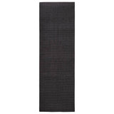 Vidaxl Teppich 80x250 cm Natural Sisal Schwarz