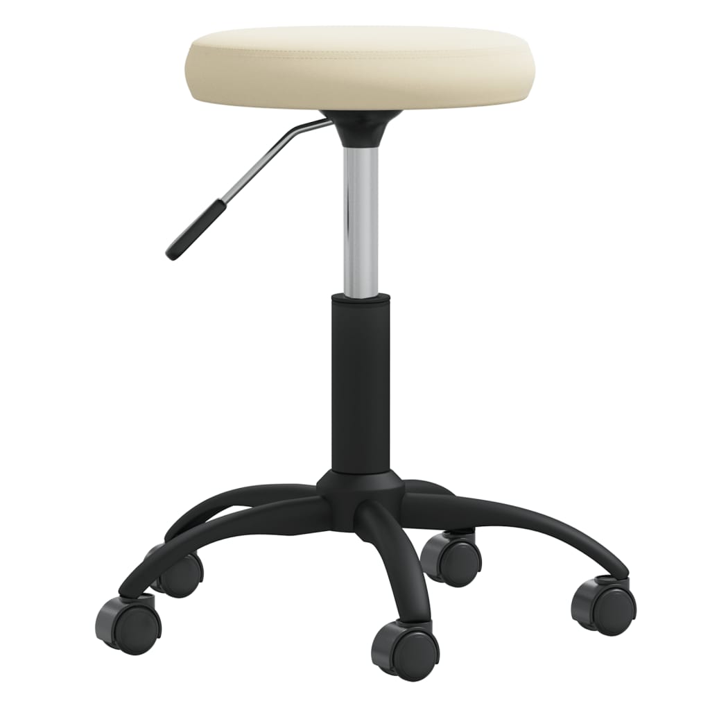 VidaXL Massagehocker samt cremefarben