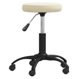 VidaXL Massagehocker samt cremefarben