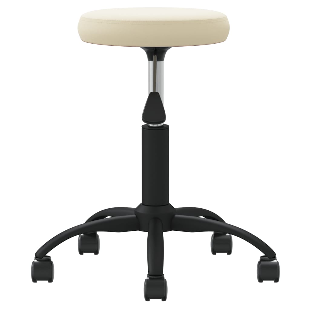 VidaXL Massagehocker samt cremefarben