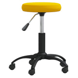 VidaXL Massagehocker Samt senfgelb