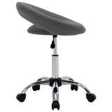 Vidaxl eetkamerstoel draaibaar kunstleer grijs