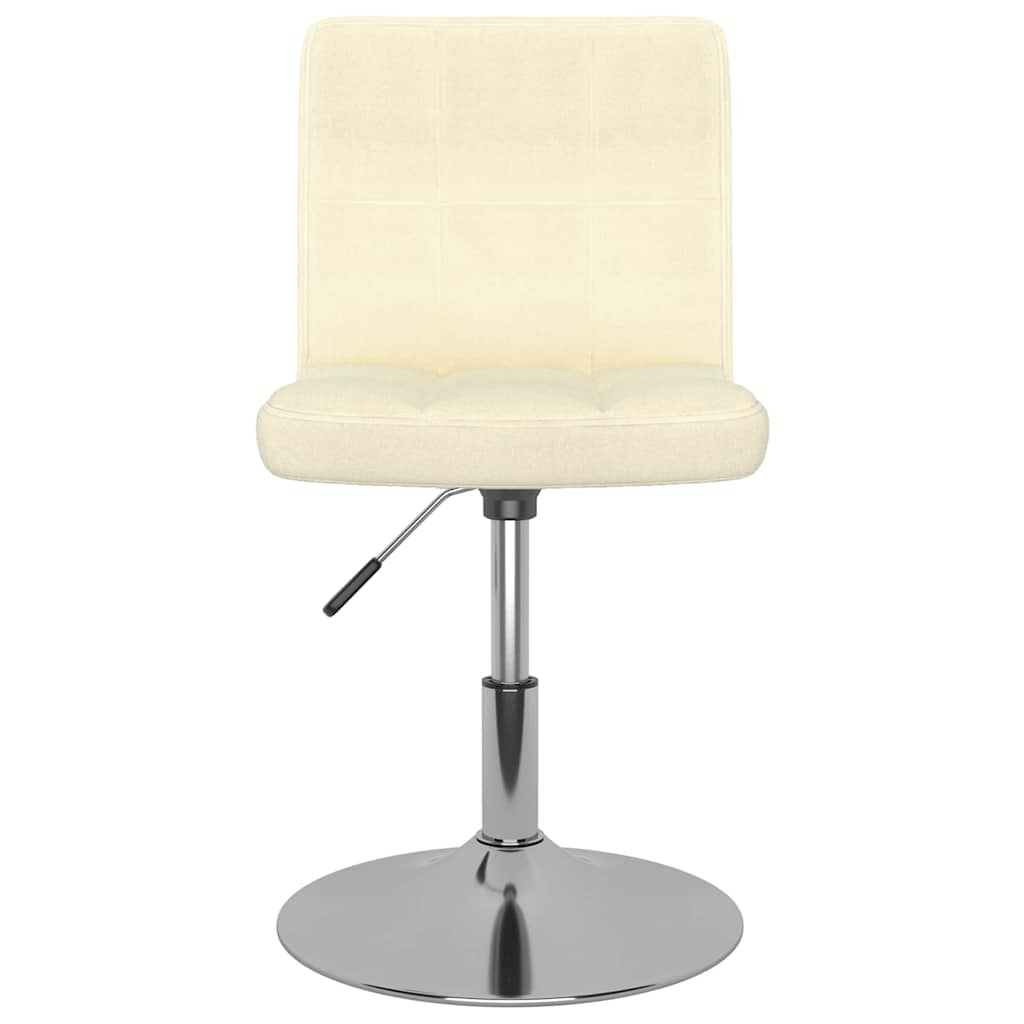 Vidaxl eetkamerstoelen 4 st draaibaar stof crèmekleurig