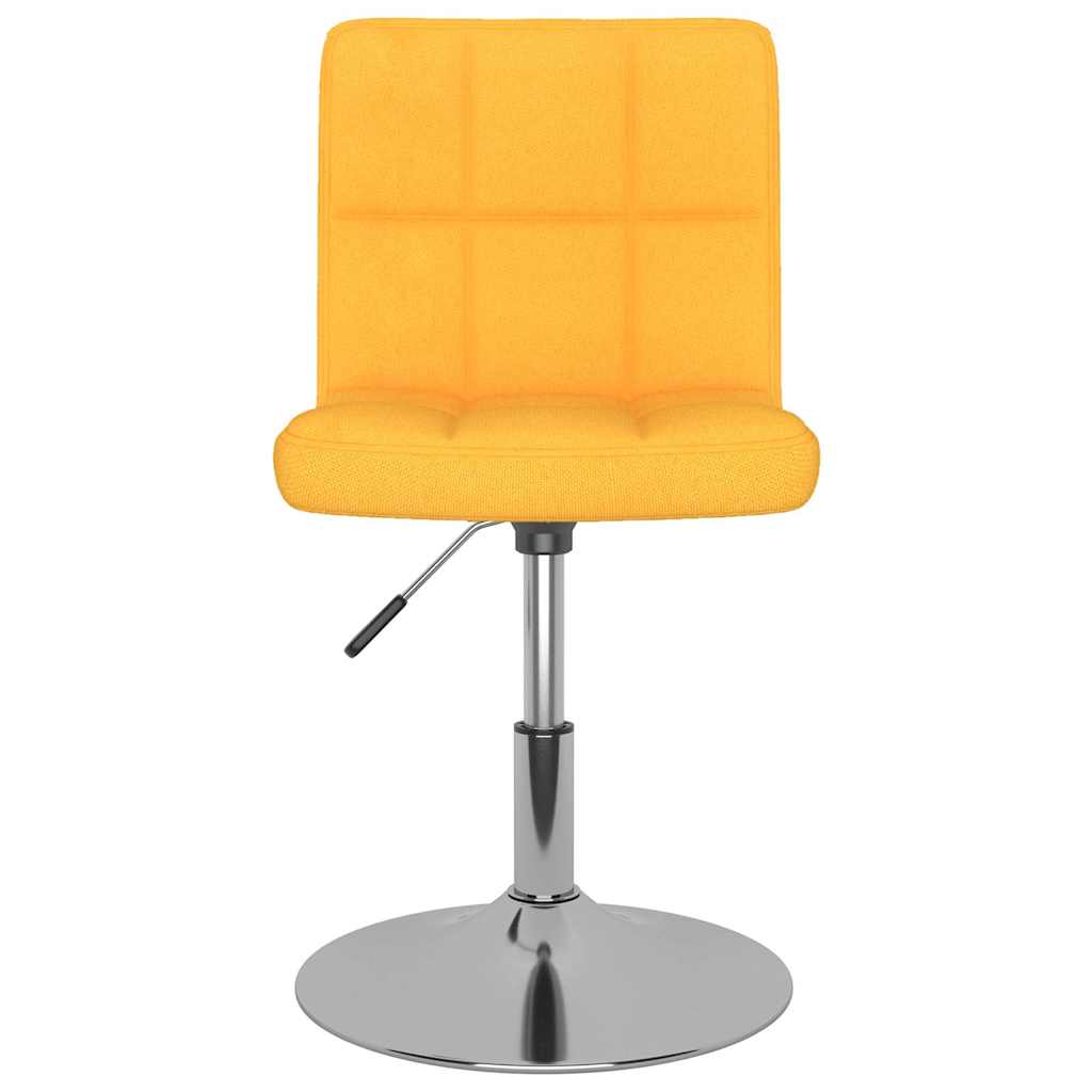 Vidaxl eetkamerstoelen draaibaar 4 st stof geel