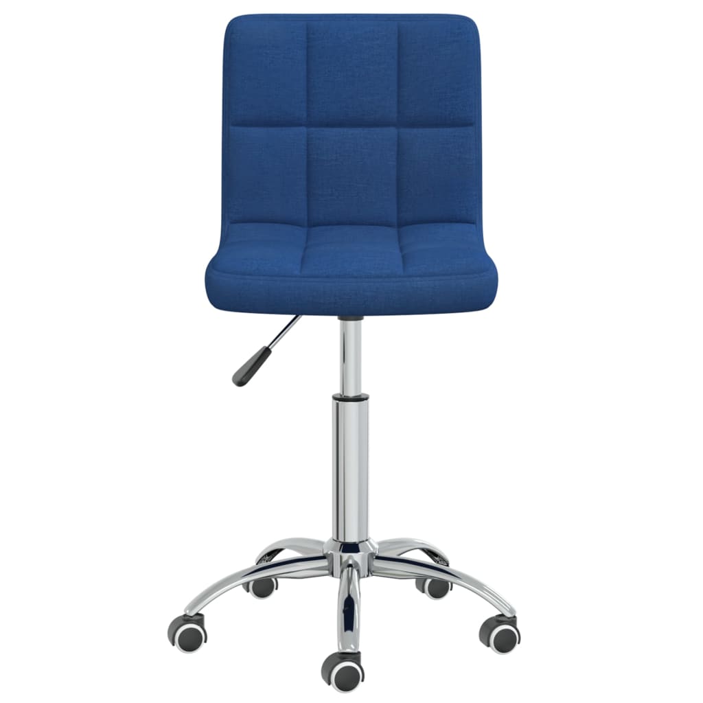 Vidaxl eetkamerstoel draaibaar stof blauw
