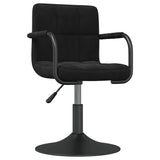 Vidaxl eetkamerstoelen draaibaar 4 st fluweel zwart