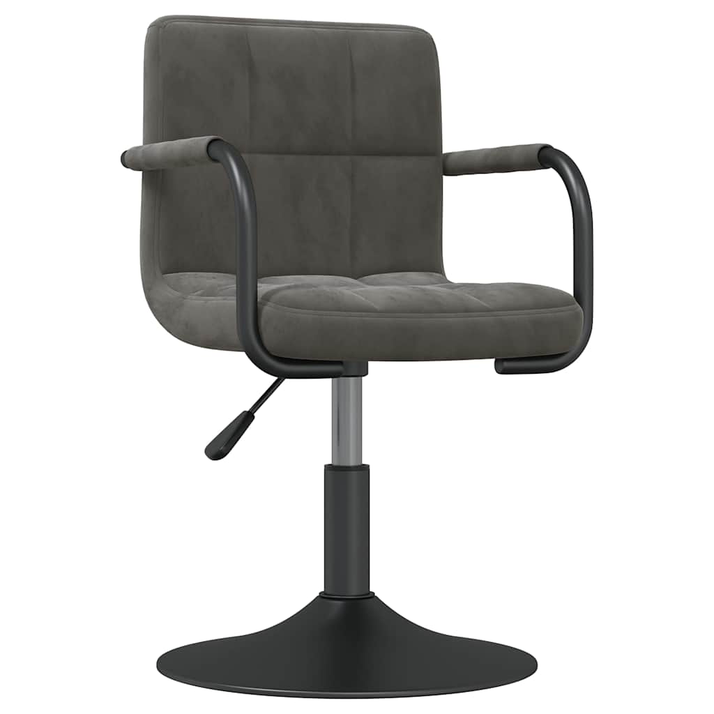 Vidaxl eetkamerstoelen draaibaar 4 st fluweel donkergrijs