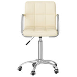 Vidaxl eetkamerstoel draaibaar stof crèmekleurig