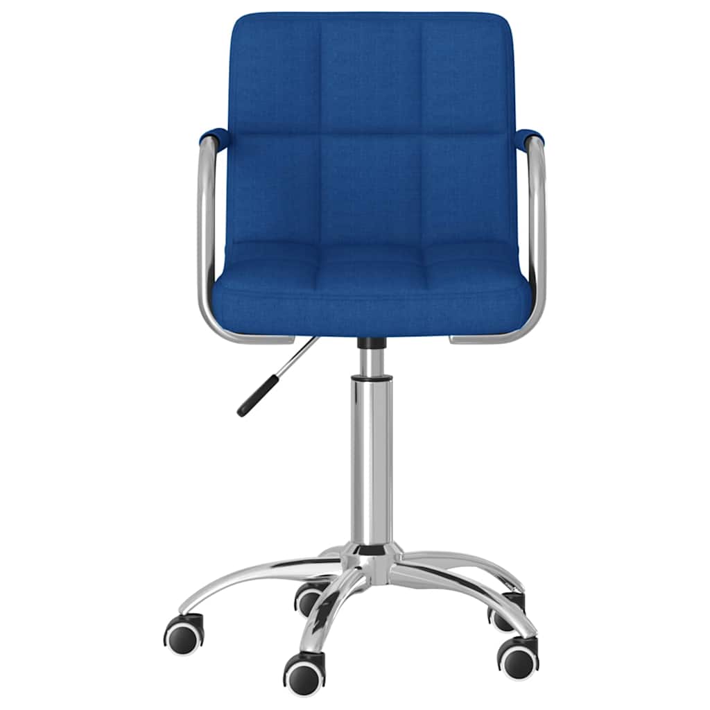 Vidaxl eetkamerstoel draaibaar stof blauw