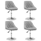 Vidaxl eetkamerstoelen draaibaar 4 st fluweel lichtgrijs