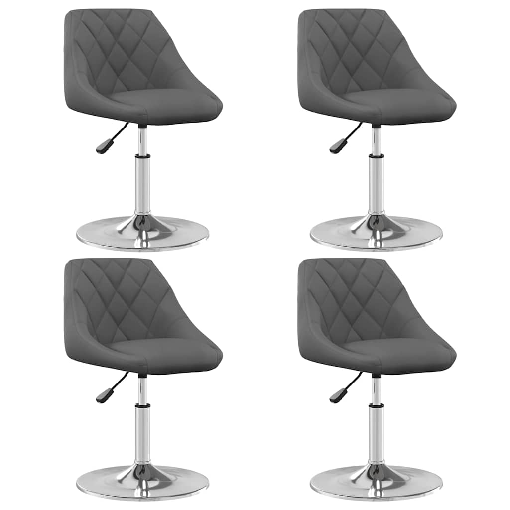 Vidaxl eetkamerstoelen draaibaar 4 st fluweel donkergrijs