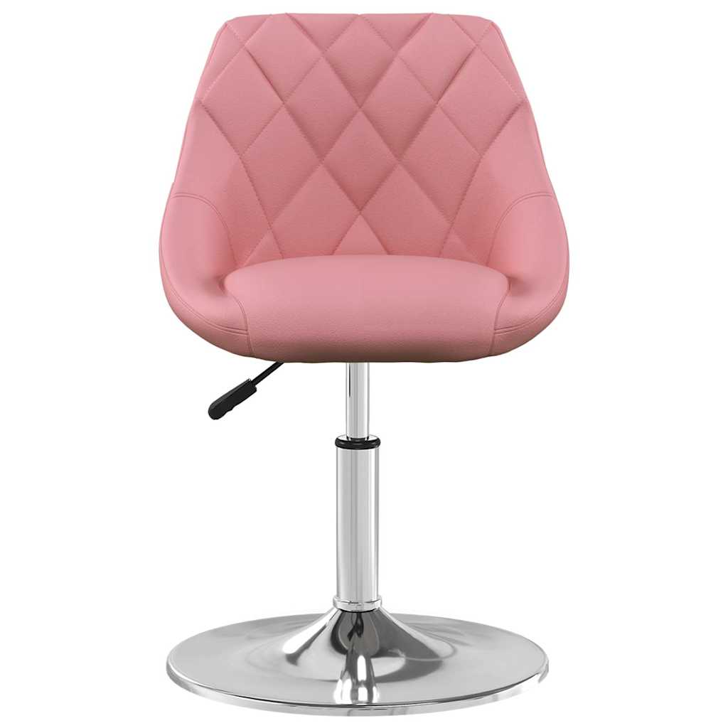 Vidaxl eetkamerstoelen draaibaar 4 st fluweel roze
