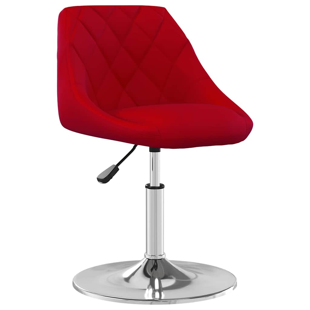 Vidaxl eetkamerstoelen draaibaar 4 st fluweel wijnrood