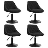 Vidaxl eetkamerstoelen draaibaar 4 st fluweel zwart