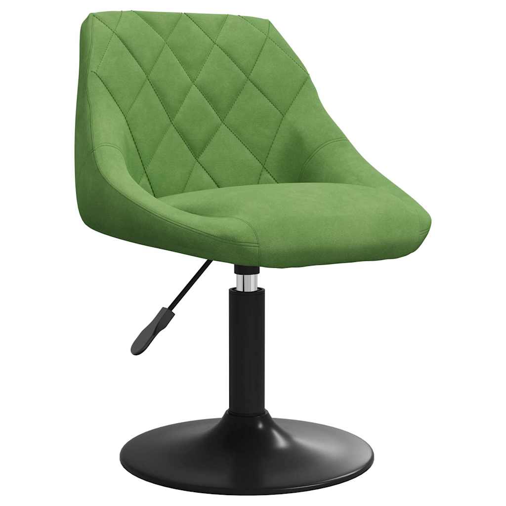 Vidaxl eetkamerstoelen draaibaar 4 st fluweel lichtgroen