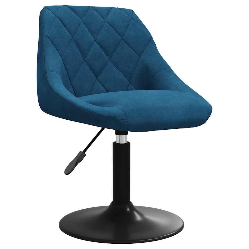 Vidaxl eetkamerstoelen draaibaar 4 st fluweel blauw