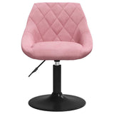 Vidaxl eetkamerstoelen draaibaar 4 st fluweel roze