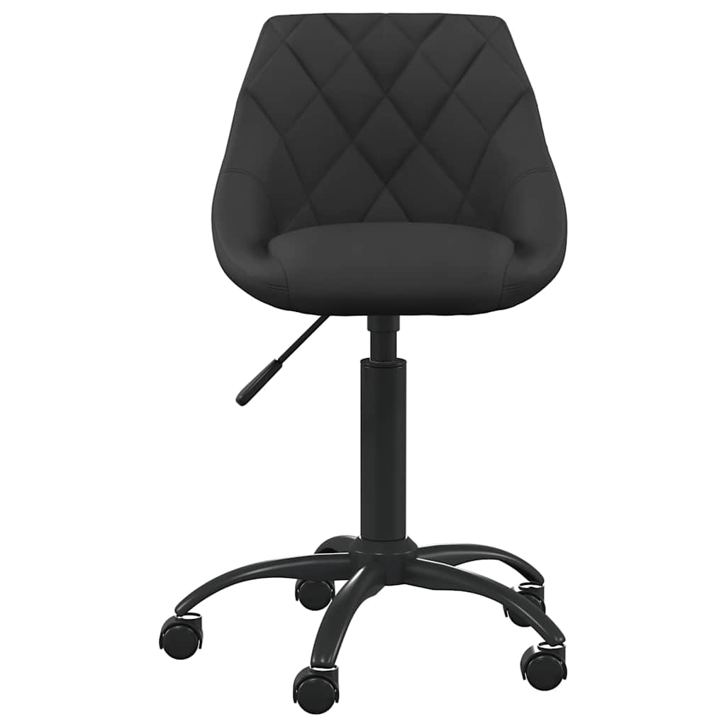 Vidaxl kantoorstoel draaibaar fluweel zwart