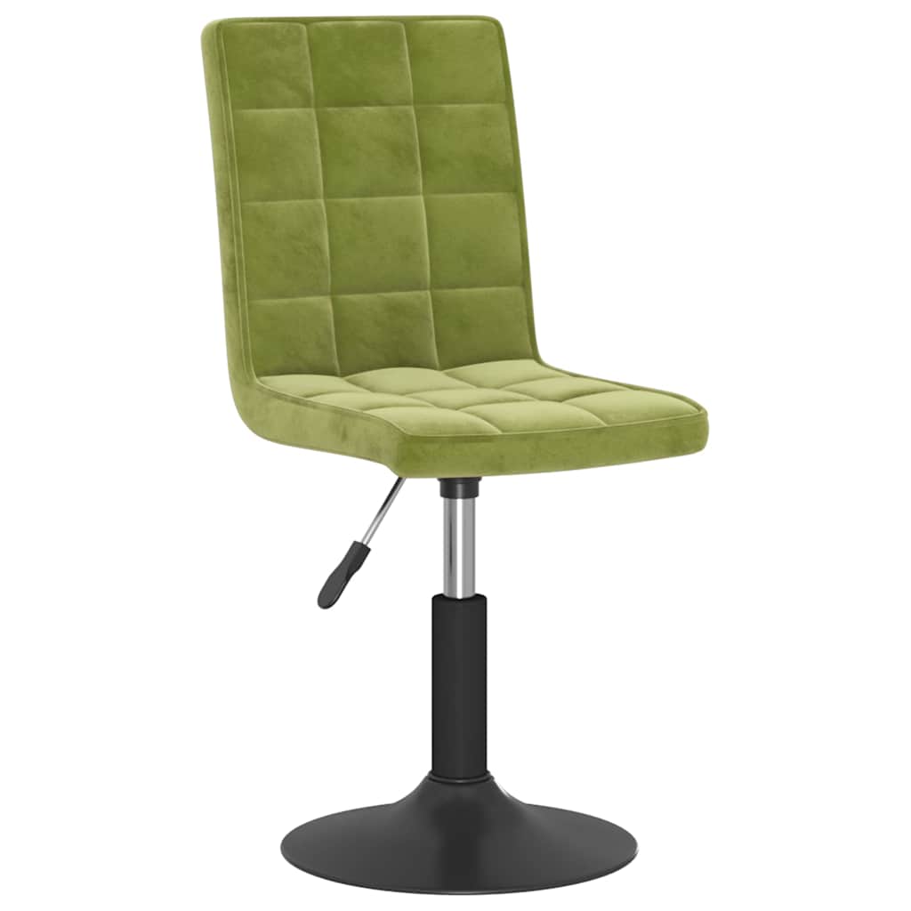 Vidaxl eetkamerstoelen draaibaar 4 st fluweel lichtgroen