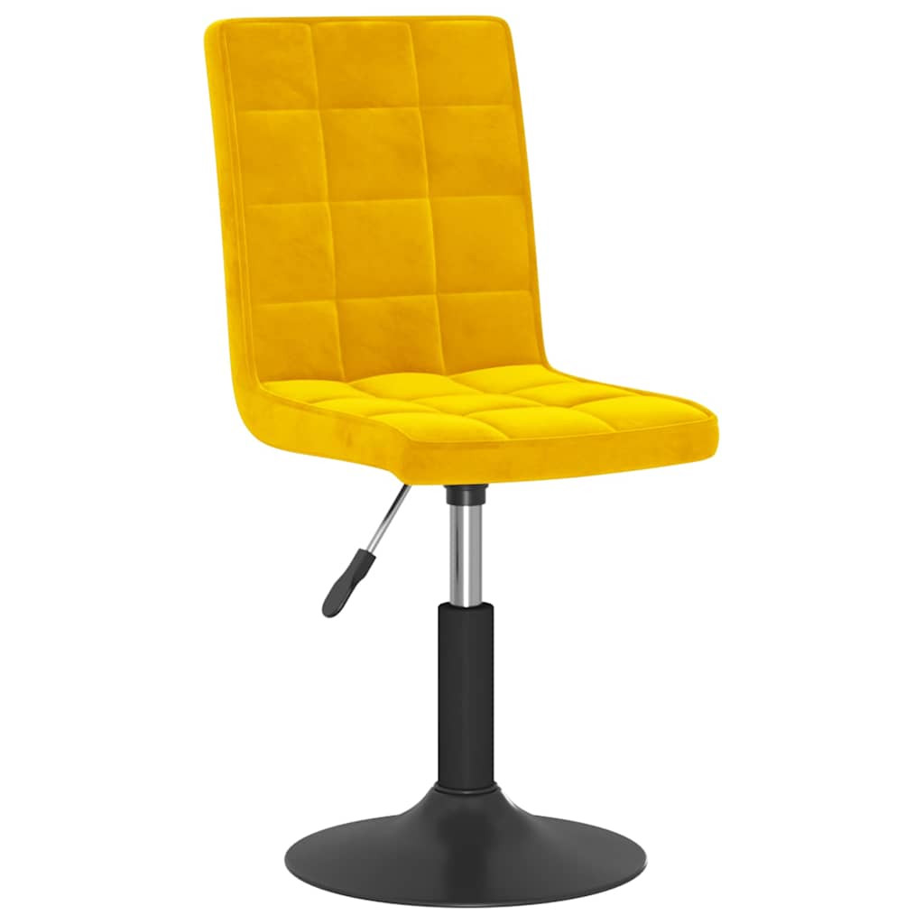 Vidaxl eetkamerstoelen draaibaar 4 st fluweel mosterdgeel