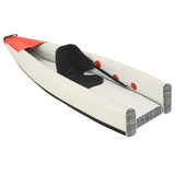 Vidaxl Kayak aufblasbar 375x72x31 cm Polyesterrot