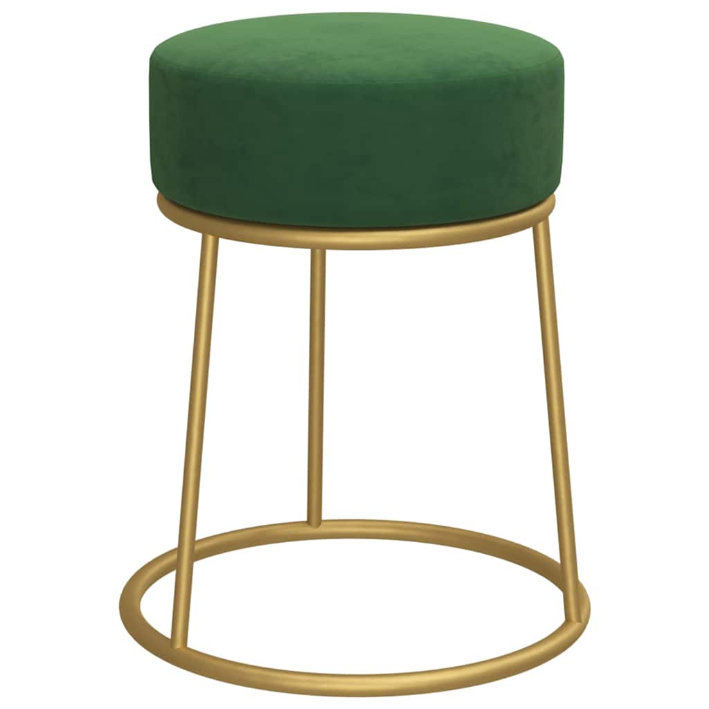 Vidaxl hocker rond fluweel groen